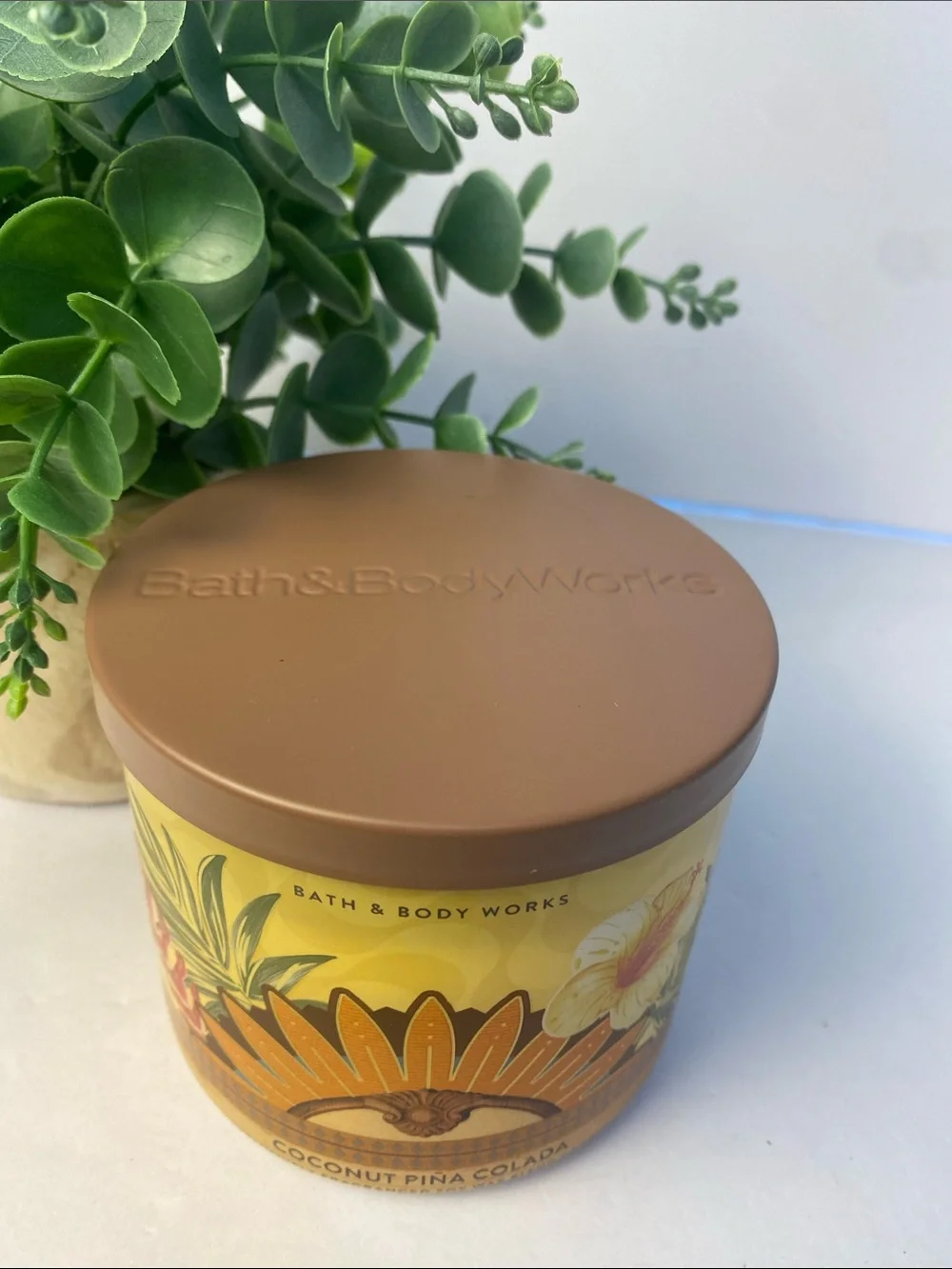 Bath & Body Works “Coconut Pina Colada” NEW 3 Wick Candle